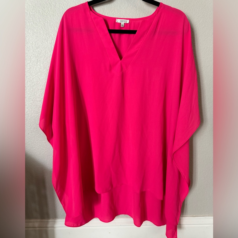Jodifl Size Large Bright Pink Tunic Top